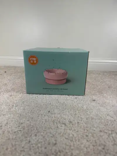  Ceramic Cat Bowl – Brand New | Cute Pink Design | $15 (Retail, View more
