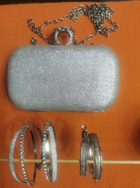 NEW Special Occasion purse + 2 set of earrings,  $15 all