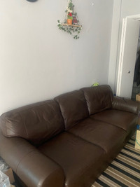 Moving Sale: leather couch