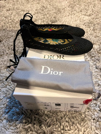 New Christian Dior mesh ballerina flats shoes