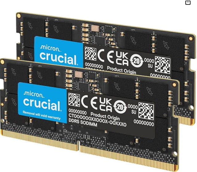 Brand new Crucial 32GB DDR5 RAM (2x16GB) 4800MHz Laptop Memory in System Components in Kitchener / Waterloo - Image 4