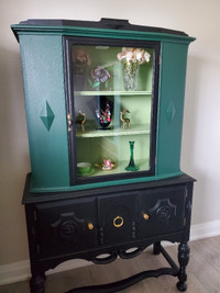 Refinished lighted cabinet