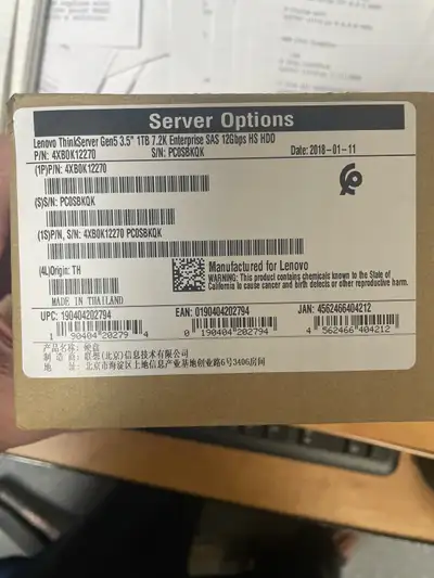Thinkserver Gen5 3.5Inch 1Tb 7.2K SAS 12Gbps Hs HDD, View more