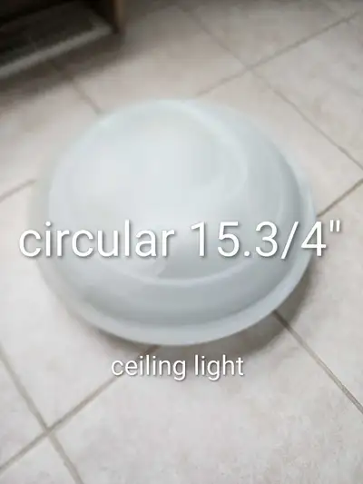 Ceiling light /circular 15.3/4"(thick glass) 3 bulbs LED , View more