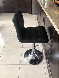 New Leather Height Adjustable Hydraulic Bar Stool Pub Chair 