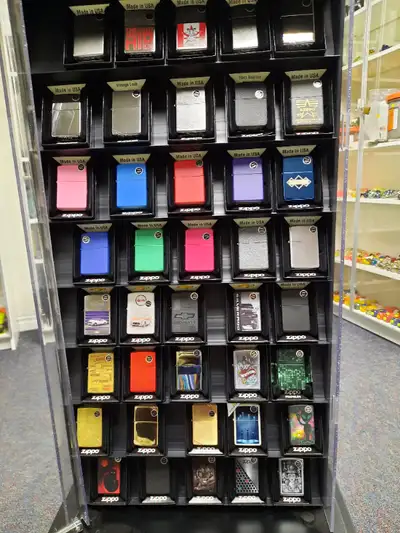 LARGE SELECTION OF ALL NEW ZIPPO LIGHTERS TO CHOOSE FROM PRICES STARTING AT $29 ZIPPO FLUID FLINTS W...
