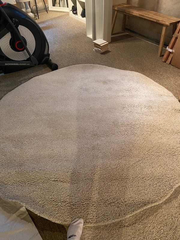 Ikea Stoense offwhite area rug round Rugs, Carpets & Runners