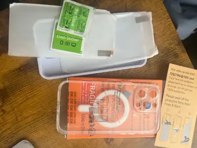 iPhone 14 Pro Max case with two screen protectors - NEW, View more