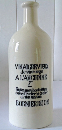 Antiquité Ancienne bouteille en grès Vinaigre à l'ancienne Dijon