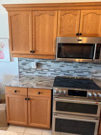 Kitchen cabinets with granite counters