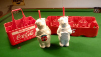 2 Coke Carriers & 2 Coca Cola Polar Bear Drink Holders