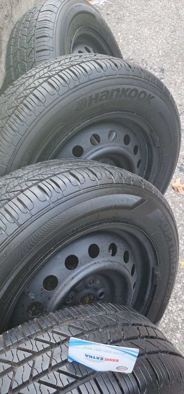 ALL SEASON TIRES ON RIMS Hankook Optimo H725 P195/65R15 89T in Tires & Rims in City of Toronto - Image 2