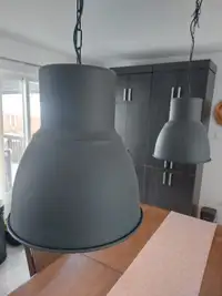 2 lampes (lumières) suspendues / 2 pendant lamps(ceiling lights)
