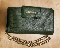 Green OLIVIA + JOY Faux Snakeskin Wallet