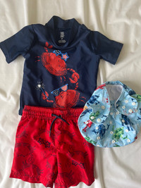 Boys 3 piece swimming clothes (2T)