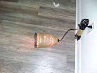 Lampe vintage fer forgé corde à  suspendre