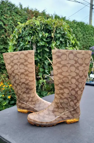Coach Rain Boots Sz 8, View more