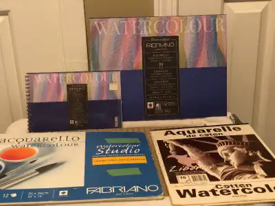 Lot of Watercolour Acid Free Paper 9 1/2" X 12", 5 1/2" X 8 1/2", 9" X 12", 10" X 14"
