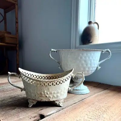 Vintage Metal Vase Urns Planters, View more