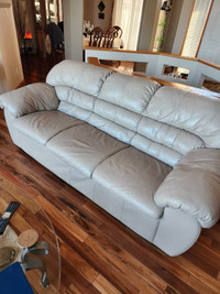 4 piece all leather sofa set
