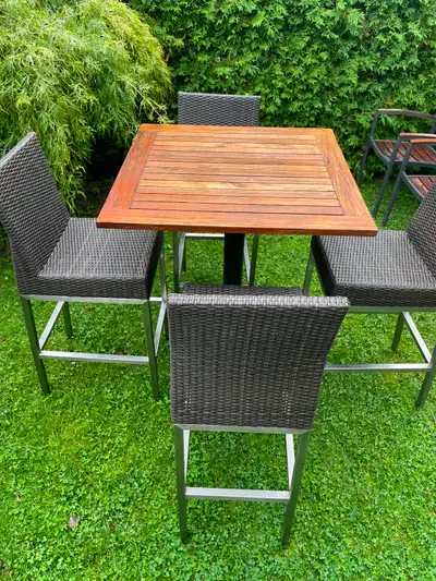 Patio bar stools and table set, View more