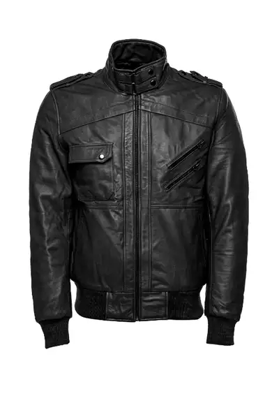 Men's Leather Motorcycle Jacket, View more