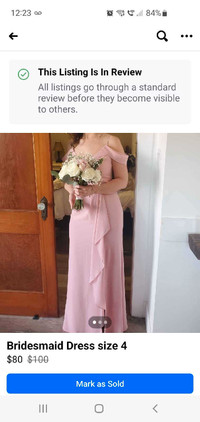 Bridesmaid dress size 4. Ballet Pink