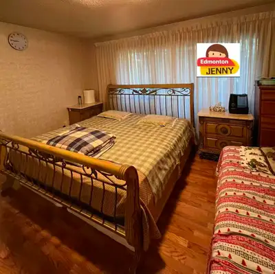 Free King Size Bed +mattress +boxes + 2 Bed Tables, View more