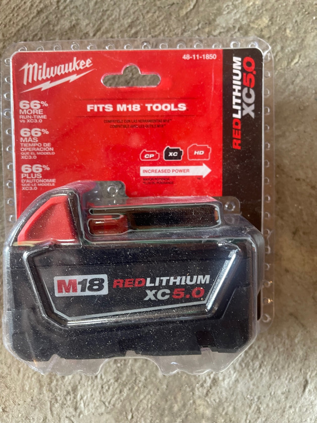 Milwaukee Battery M18 (5.0 Amps) in Power Tools in Moncton