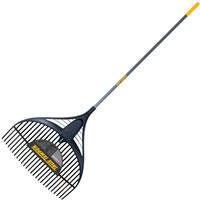 Poly Leaf Rake with 60-in. Vinyl-Coated Handle with Cushion Grip