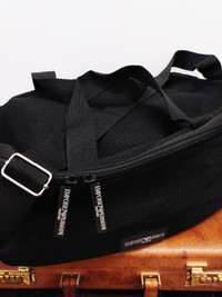 ARMANI Black Duffle Tote Shoulder Bag $25 Duffel Gym Hand Bags