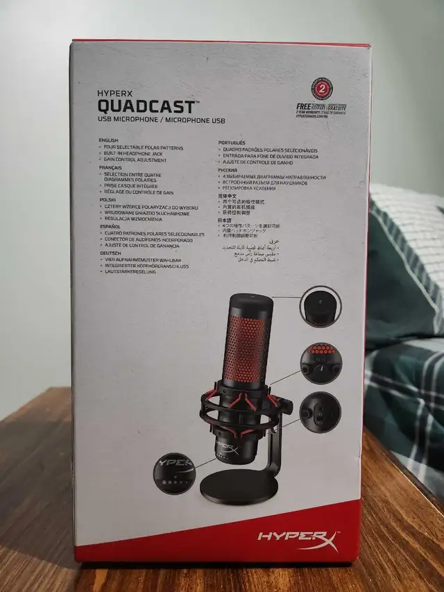HyperX Quadcast Gaming Microphone in Speakers, Headsets & Mics in Markham / York Region - Image 4