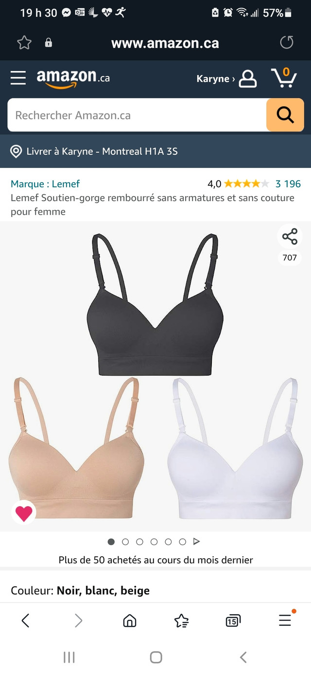 Soutien-gorge taille 36/38 A ou B dans Femmes - Tenues de maternité  à Laval/Rive Nord