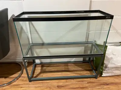 30 gal Aquarium tank and stand, View more