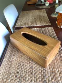 Vintage Wood Tissue Box Cover