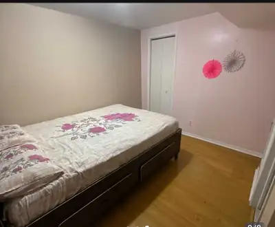 Private room for girl in basement with shared washroom and kitchen. All utilities included Please te...