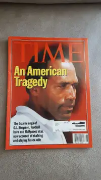 Time magazine. June 27th 1994. OJ Simpson. An American Tragedy.