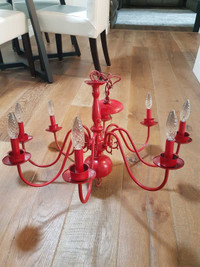 Red chandelier 