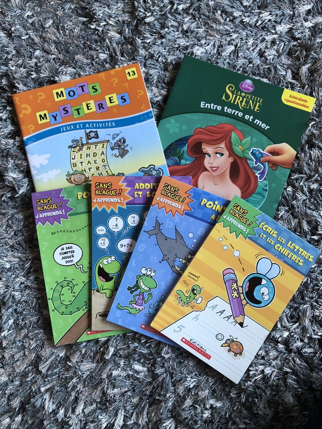6 French Activity Books Little Mermaid Search-a-word & More in Children & Young Adult in Red Deer