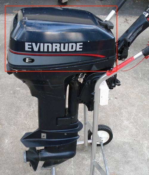 WANTED Evinrude / Johnson 9.9 hp outboard boat motor cowling Boat