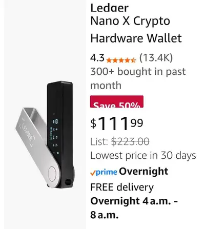 ledger Nano X $75ea., View more