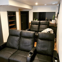 5 Leather, Theatre style power recliners