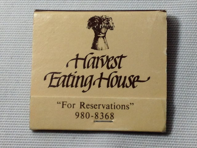 HARVEST EATING HOUSE NORTH VANCOUVER RESTAURANT MATCHBOOK (VTG) in Arts & Collectibles in Winnipeg - Image 2