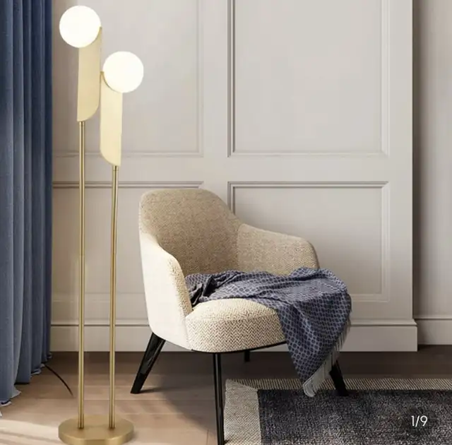 Modern Minimalist Torchiere Floor Lamp 2-Light in Indoor Lighting & Fans in Markham / York Region - Image 2
