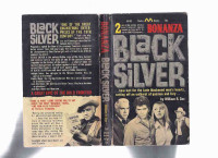 Bonanza Black Silver Book 2 TV Tie-In Cover Hoss, Little Joe etc