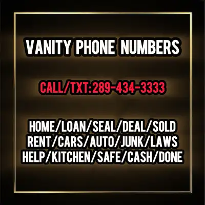 Voip Landline Vanity Vip Phone Numbers, View more