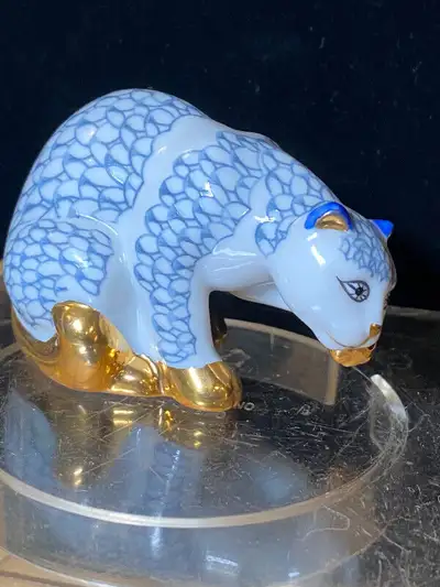 Franklin Mint CURIO CABINET CAT FIGURINE Herend, View more