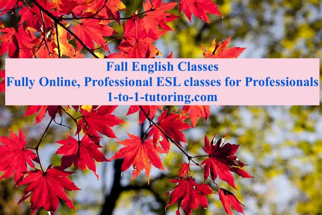 Fall Group or Private ESL Classes