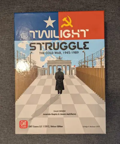 Relive the Cold War with this used, but well-maintained Twilight Struggle board game, a strategy mas...