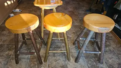 Live Edge Swivel Bar stools, View more